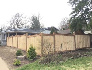 New heavy duty wood fence and grading