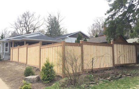 New heavy duty wood fence and grading